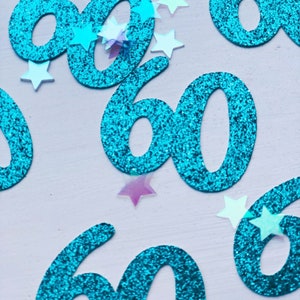 Age confetti, Number Confetti, 30th, 40th , 50th , 60th, 70th, 80th, 90th, 100th Birthday Table Confetti, Birthday Table Decoration image 7
