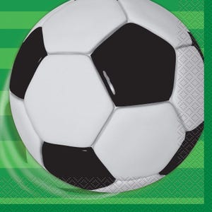 16 servetten voetbalfeest, feestkampioenen voetbalservetten, decor voetbalfeest, servies voetbalfeest, voetbalfeest jongens meisjes