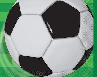 Servilletas para fiesta de fútbol, temática de fútbol, paquete de 16