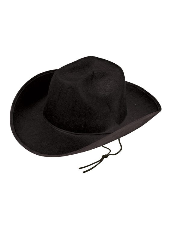 Black Cowboy Hat – Adult Size | Western Fancy Dress Hat for  display picture 2
