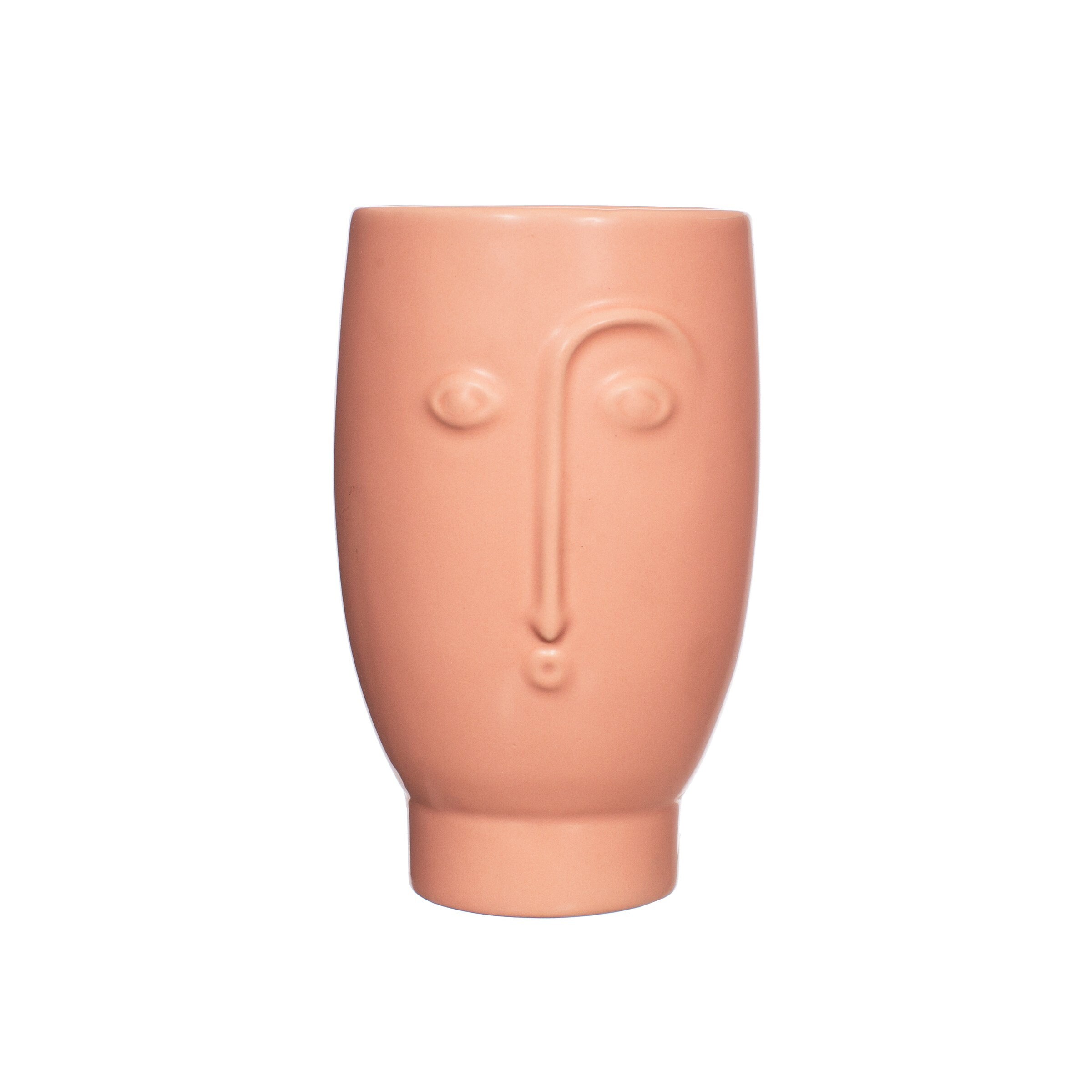 Face Vase Matt Pink Head Vase Eclectic Vase Quirky Home Etsy