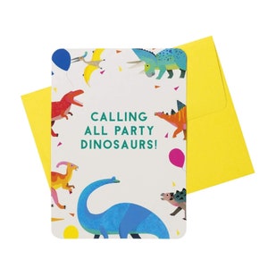 8 invitaciones para fiesta de dinosaurios con sobres, suministros para fiesta de cumpleaños de dinosaurios, fiesta prehistórica, fiesta infantil, invitaciones para fiesta