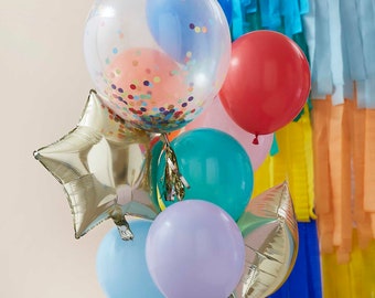 Rainbow Party Mixed Balloon Bundle, Rainbow Party, Birthday Balloons, Birthday Decorations, Party Balloons, Party Decorations