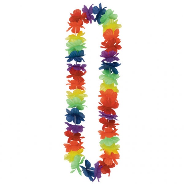 Regenbogen Hawaiian Lei, Sommerparty-Accessoires, Hawaii-Party, tropische Accessoires, Sommerveranstaltungen Gartenpartys, Hawaii Aloha Theme