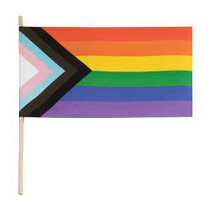 Handheld Pride Flag, 5 Rainbow Pride Flag, Pride, Pride Month, Pride Festival, Pride Parade, LGBTQ ,Rainbow Flag, LGBT, Queer, Small Flag image 3