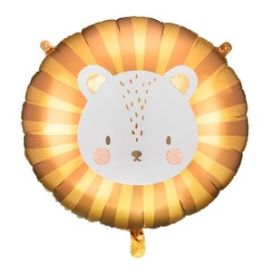 Lion Safari Animals Giant Foil Balloon, Leo Balloon, Wild One Birthday Party Decorations, Jungle Party Themed Decor, 1st Birthday Party
