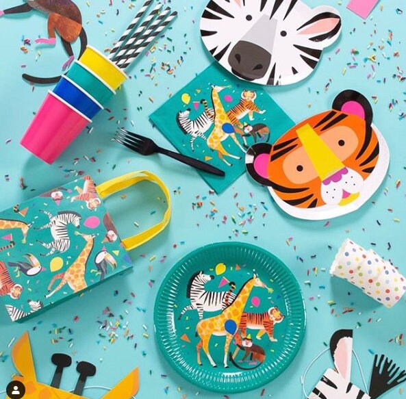 12 Animal Party Plates Animal Face Plates Boy's Birthday Etsy