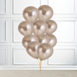 Chroomgouden latexballonnen, gouden ballonnenset, babyshower, verjaardagsversieringen, bruiloftsversieringen, ballondecor, reflex heliumballonnen, babyshower