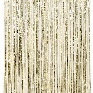 Gold Foil Fringe Door Curtain, Metallic Gold Backdrop, Wedding Decorations, Venue Decor, Baby Shower Decor, Party Backdrop