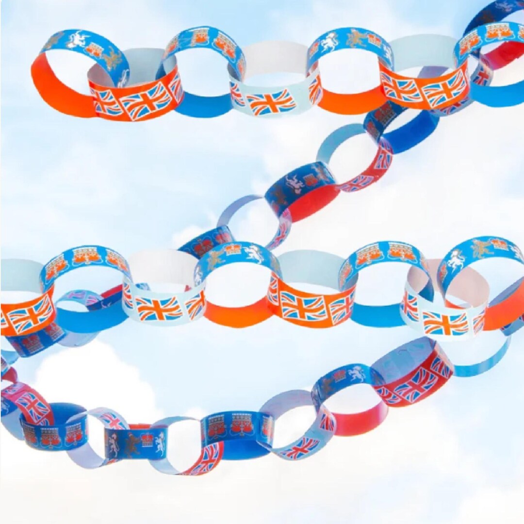 Blue Paper Chain Royal Red White Blue Paper Chain Kit – Patriotic Party Decorations - Etsy