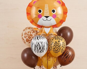 Jungle Safari Lion Balloon Boeket, Wild One Birthday
