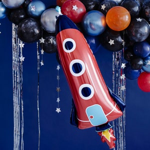 Rocket Ship Foil Balloon, Space Birthday Balloons, Boys Birthday Party, Space Party Decorations, Space Decor, Rocket Party, Astronaut