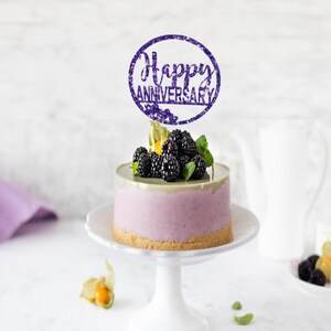 Happy Jubiläum Cake Topper, Jubiläum Topper, Hochzeitsjubiläum Topper, Jubiläum Dekor, Kuchendekoration, Goldenes Jubiläum
