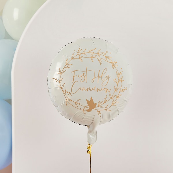 First Holy Communion Foil Balloon 22" , Communion Balloons, Confirmation Decorations, Holy Communion Celebration Backdrop Balloon Decoration