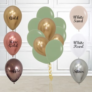 Eucalyptus salie groene ballonnen, latex salie groene ballonbundel, Sempertex eucalyptus groene ballonnen, bruiloftsballonnen, babyshowerballonnen