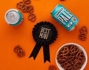 Best Man Rosette Badge, Stag Party Accessory