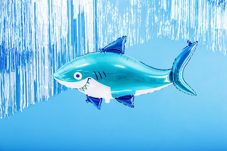 Kids Birthday Balloon Under The Sea Birthday Party Giant Shark Foil Balloon Shark Party Decor Pirate Balloon Kids Party Balloons