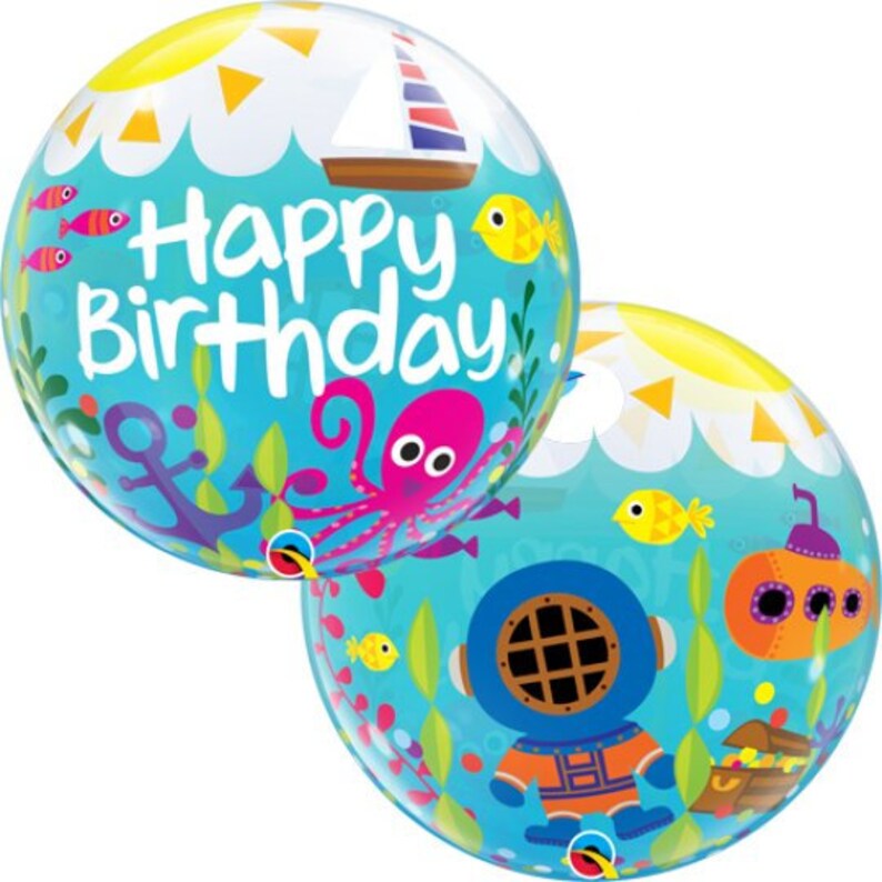 Birthday Maritime Fun Bubble Balloon Sea Life Ocean Birthday Party Mermaid Party Summer Party Birthday Balloons Birthday