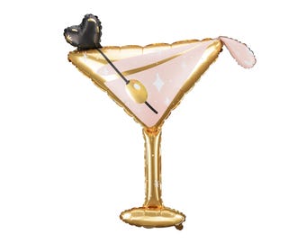 Martini Glass Foil Balloon: Elegant Cocktail Party Decoration