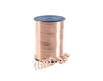 Rose Gold Metallic Curling Ribbon, Balloon & Gift Wrapping (5mm x 250m)