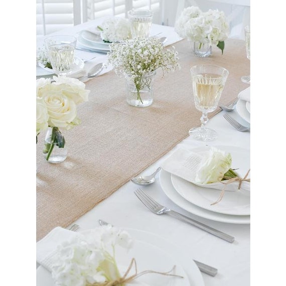 Hessian Table Runner Wedding Table Decoration Party Decoration Table Cover