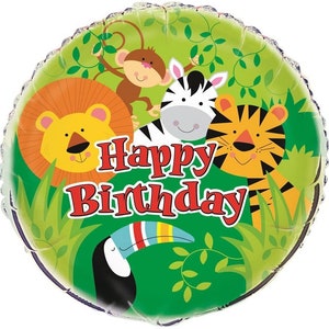 Globos de fiesta de animales de la selva, globos de fiesta de safari, globos de fiesta de animales, globos de fiesta Wild One, globos de animales, globos de fiesta de la selva