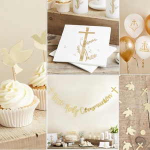 First Holy Communion Decorations, Gold Holy Communion Decorations