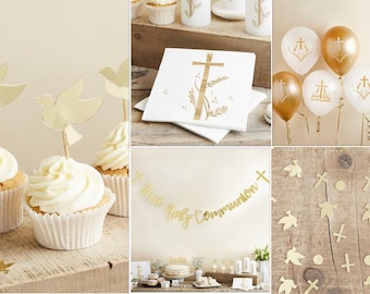 First Holy Communion Decorations, Gold Holy Communion Decorations