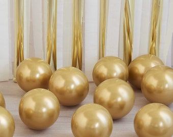 40 Gold Chrome Balloon 5" Mosaic Balloon Pack, Mini Chromo Gold Latex Balloons, Wedding Decor Balloons, Small Balloons, Party Balloons