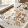 Custom glitter number confetti for an elegant birthday or anniversary
