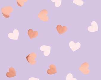 Rose Gold & Pink Heart Confetti, Wedding Table Decorations (15g)