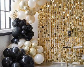 DIY Balloon Arch, Black, Nude and Champagne Gold Balloon Arch, Wedding, Baby Shower Decorations,  Birthday Party Balloons, Balloon Decor