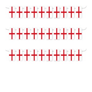 England Flag Reusable Pennant Bunting Sports and Celebrations Decoration - 5m World Cup 2022 Decorations England Flag Street Party
