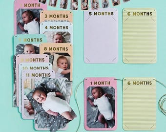 Personalisiertes 12-monatiges Wachstum Fotobanner für eine erste Geburtstagsfeier