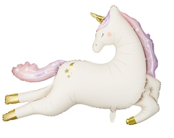 Matte Unicorn Foil Balloon, Unicorn Party Decor, Large Unicorn Balloon, Magical Unicorn Decor, Unicorn Birthday Decoration, Girls Birthday