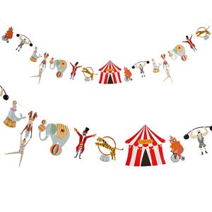 Bright and Fun Circus Party Garland - Birthday Garland - Carnival Theme Party Banner - Birthday Party Backdrop - Kids Party Decor