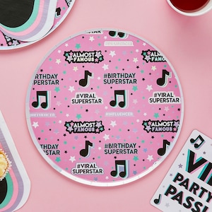 8 piatti di carta "Let's Dance", decorazioni per feste di compleanno a tema discoteca, feste anni '80, feste di compleanno con musicisti e influencer, feste di compleanno di celebrità