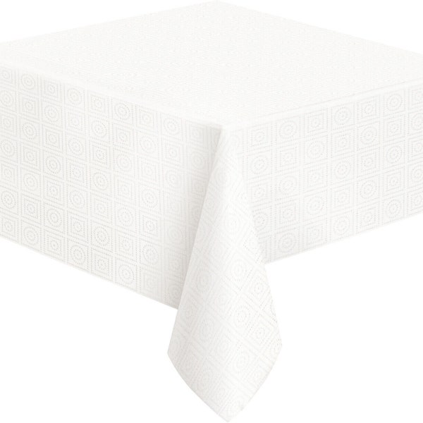 White Paper Table Covers 1.37m x 2.74m.(54 x 108") Paper Table Cloth Plastic Lined Tablecover Party Tableware Decoration