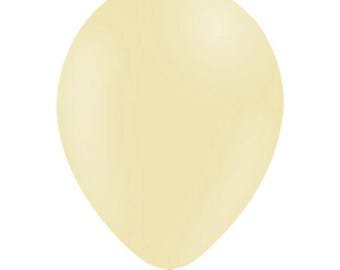 50 Matte Pastel Yellow Latex Balloons 11 inch | Premium Decotex Balloons for Birthday, Baby Shower, Party Decoration | Air or Helium Use
