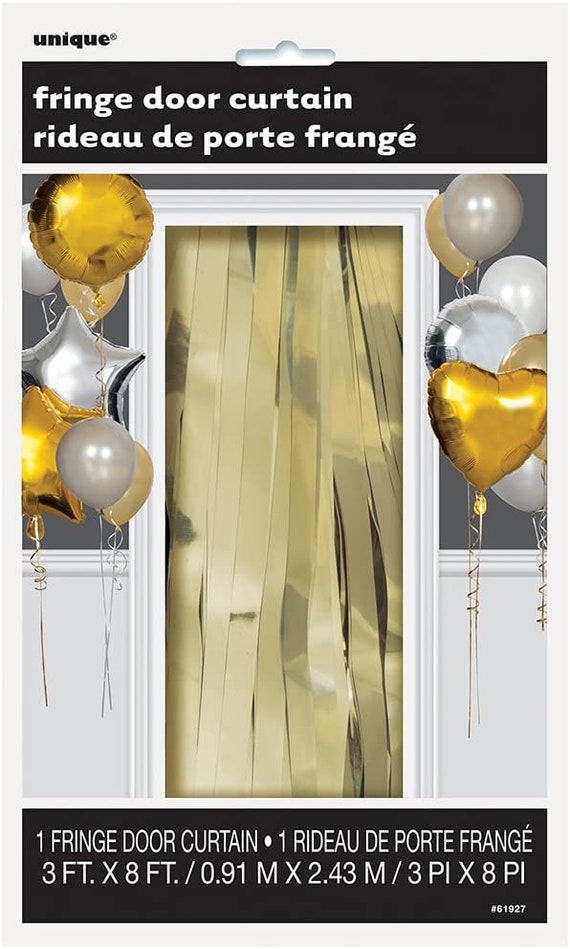 Pizsieat 5 pezzi Tende Metalliche Feste, 1 x 2M Decorazioni Tenda Frange Sfondo Scintillante Tinsel Foil Tende per Natale, Compleanno, baby shower, Festa di Nozze | Frange di Lamina per Decorazione