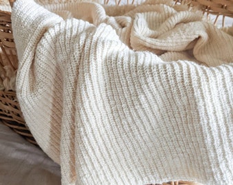 LINDEN brushed cotton Baby Blanket