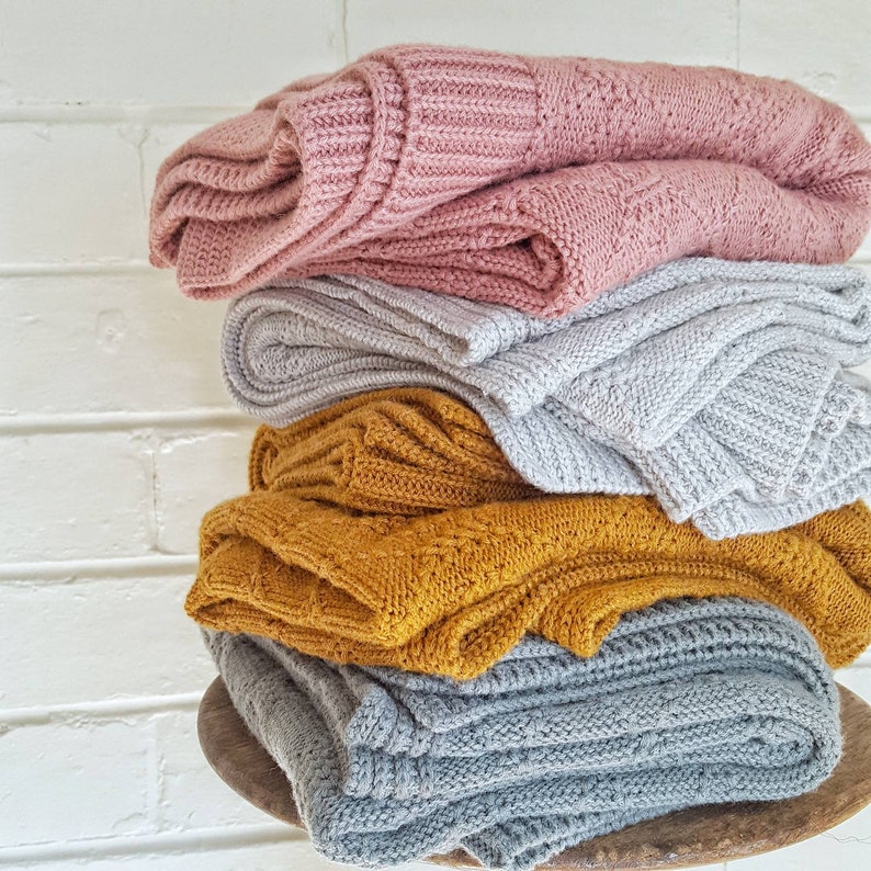 Cashmere Cotton Baby Blanket Machine Washable Easy Care Throw Etsy
