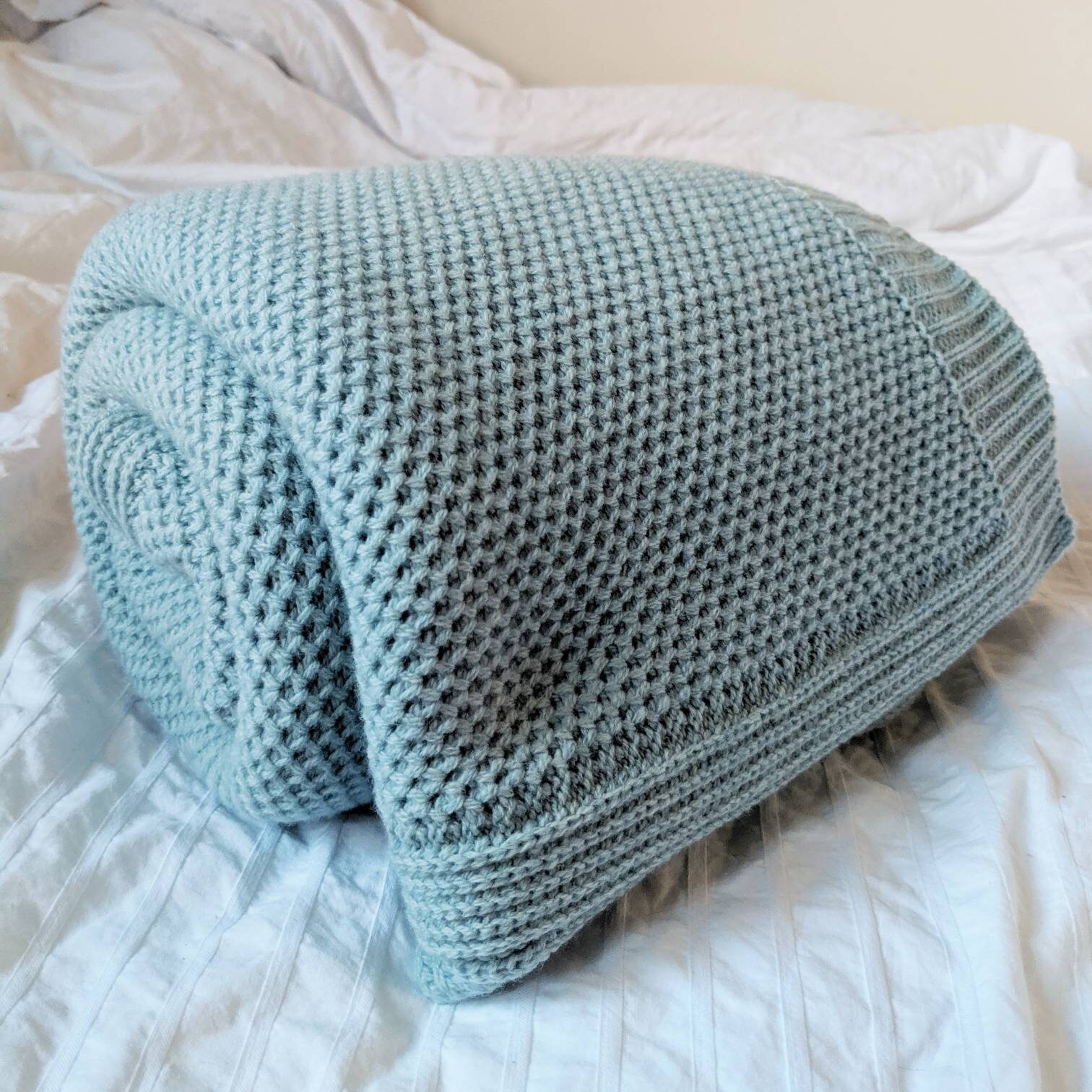 MOSS pure merino wool cot blanket Etsy