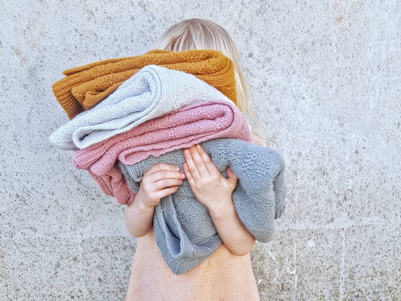 Cashmere Cotton Baby Blanket Machine Washable Easy Care Throw Etsy