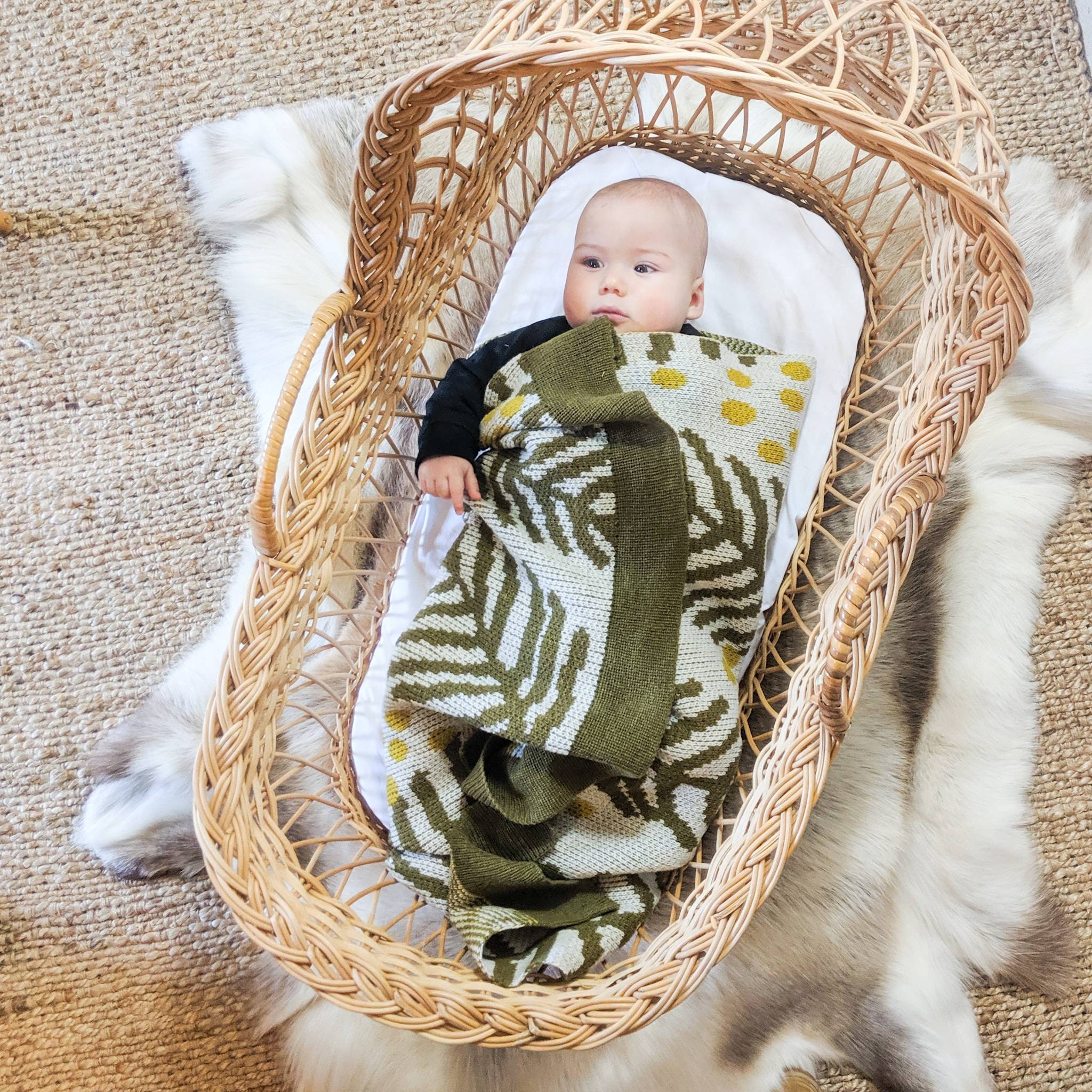 wool bassinet blanket