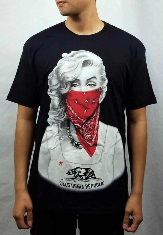 marilyn monroe red bandana shirt