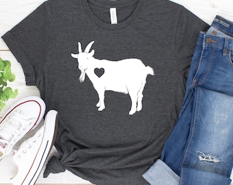 Camiseta Goat Love / Regata / Moletom com capuz / Cabras / Camiseta fofa de cabra / Presente de cabra / Amante de cabra / Camiseta de fazenda / Camiseta amante de cabra / Camiseta de fazendeiro