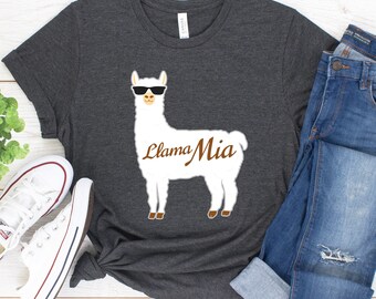 Llama Mia Shirt / Tank Top / Hoodie / Llama Gift / Llama Lover / Funny Llama Shirt / Cute Llama Present / Cool Llama Tee / Llama Mama Shirt