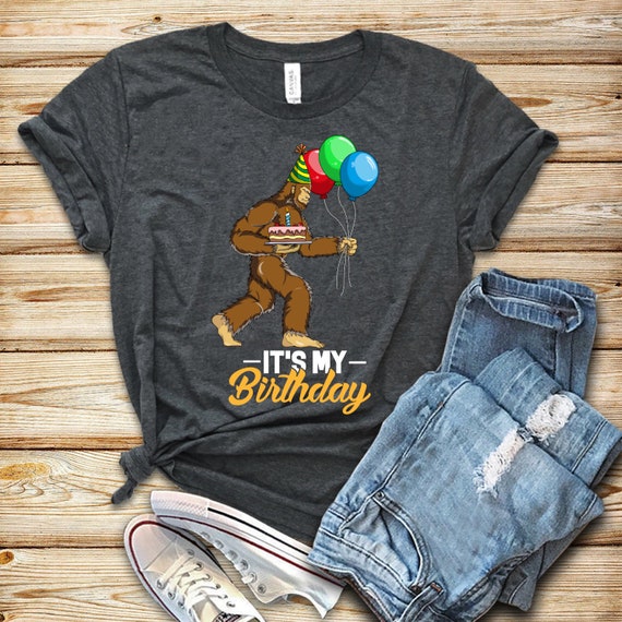 Bigfoot Birthday Cake Balloons Sasquatch Yeti T-Shirt Bigfoot Birthday Cake Balloons Sasquatch Yeti T-Shirt