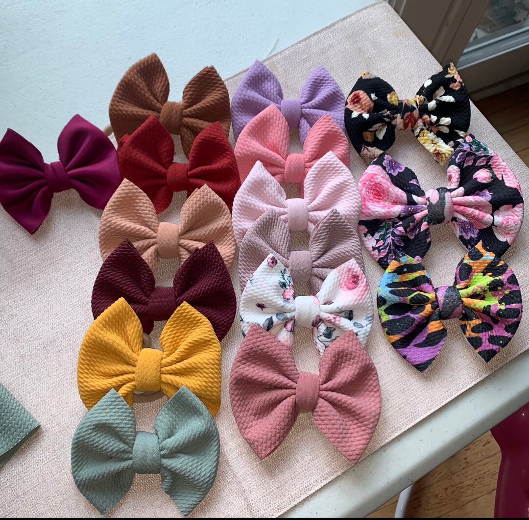 Handmade Solid Bows Head Wraps Bows on Clips Bows on Nylon Etsy
